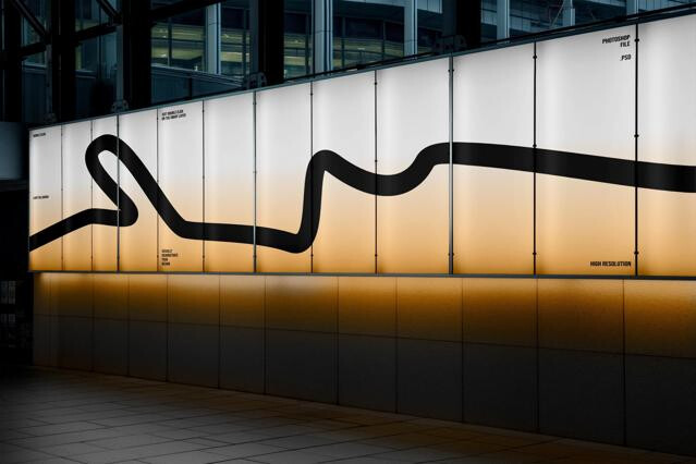 Indoor Light Billboard Mockup