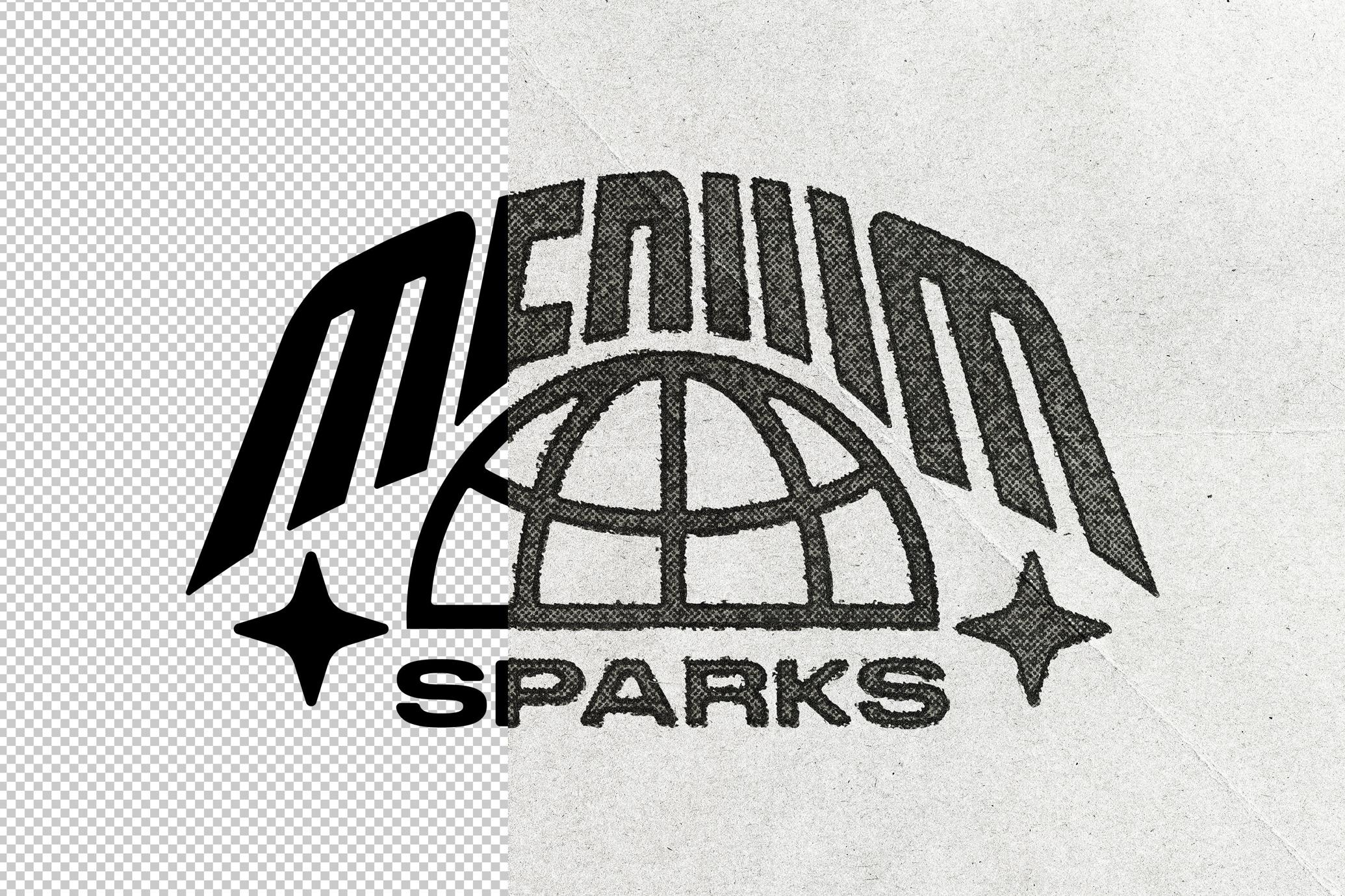 Halftone Print Text & Logo Effect