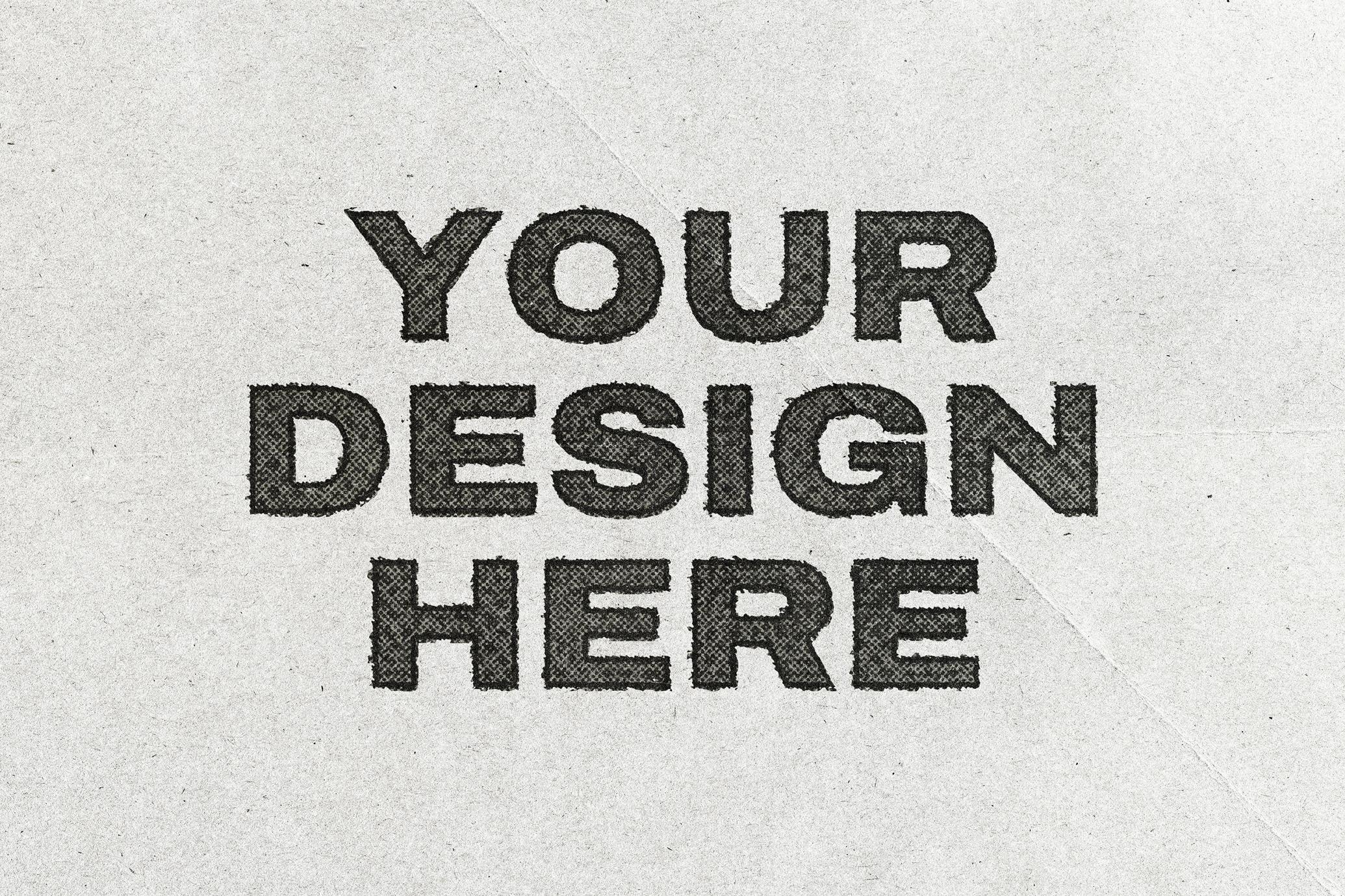 Halftone Print Text & Logo Effect