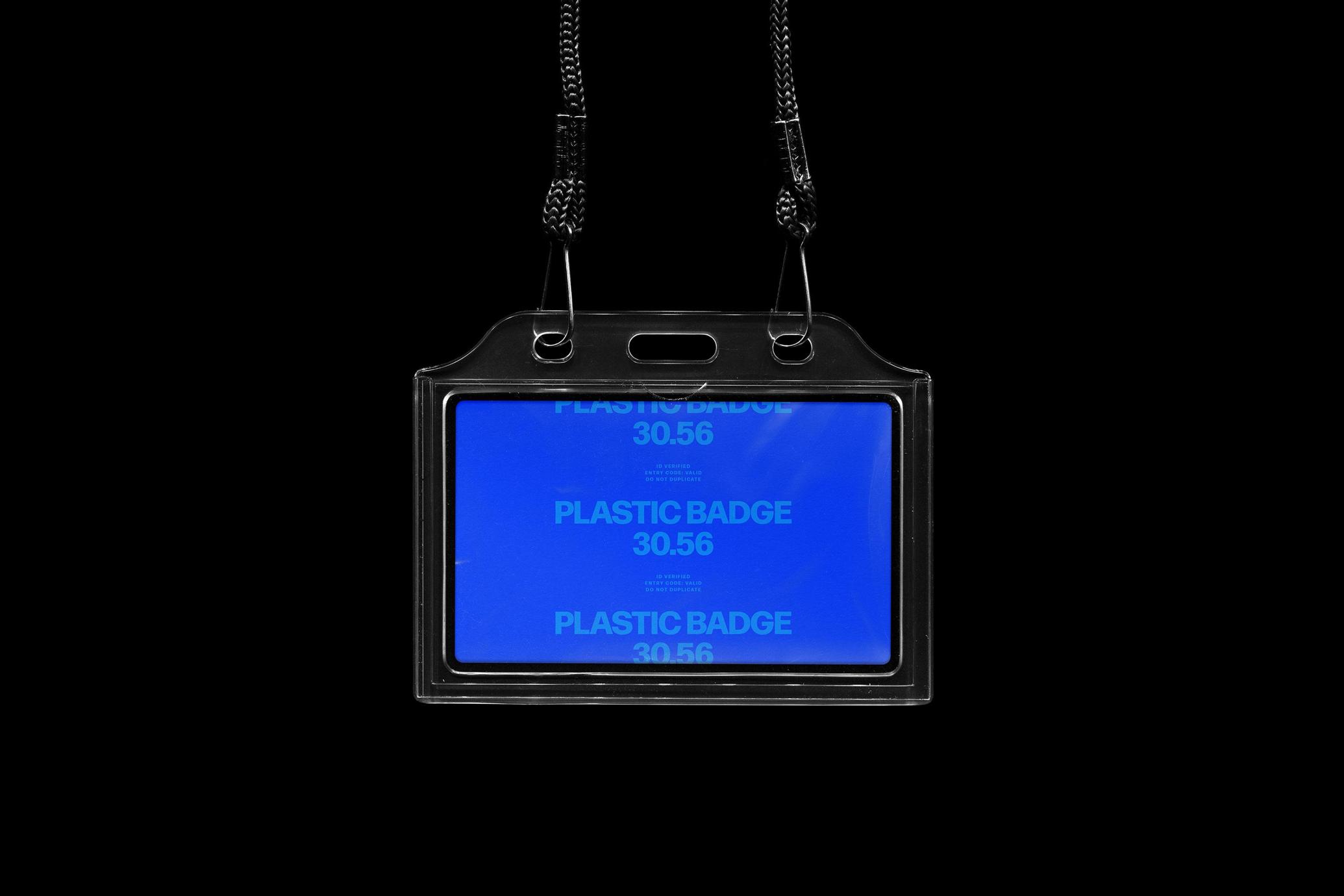 Scanned Plastic Badge Mockup