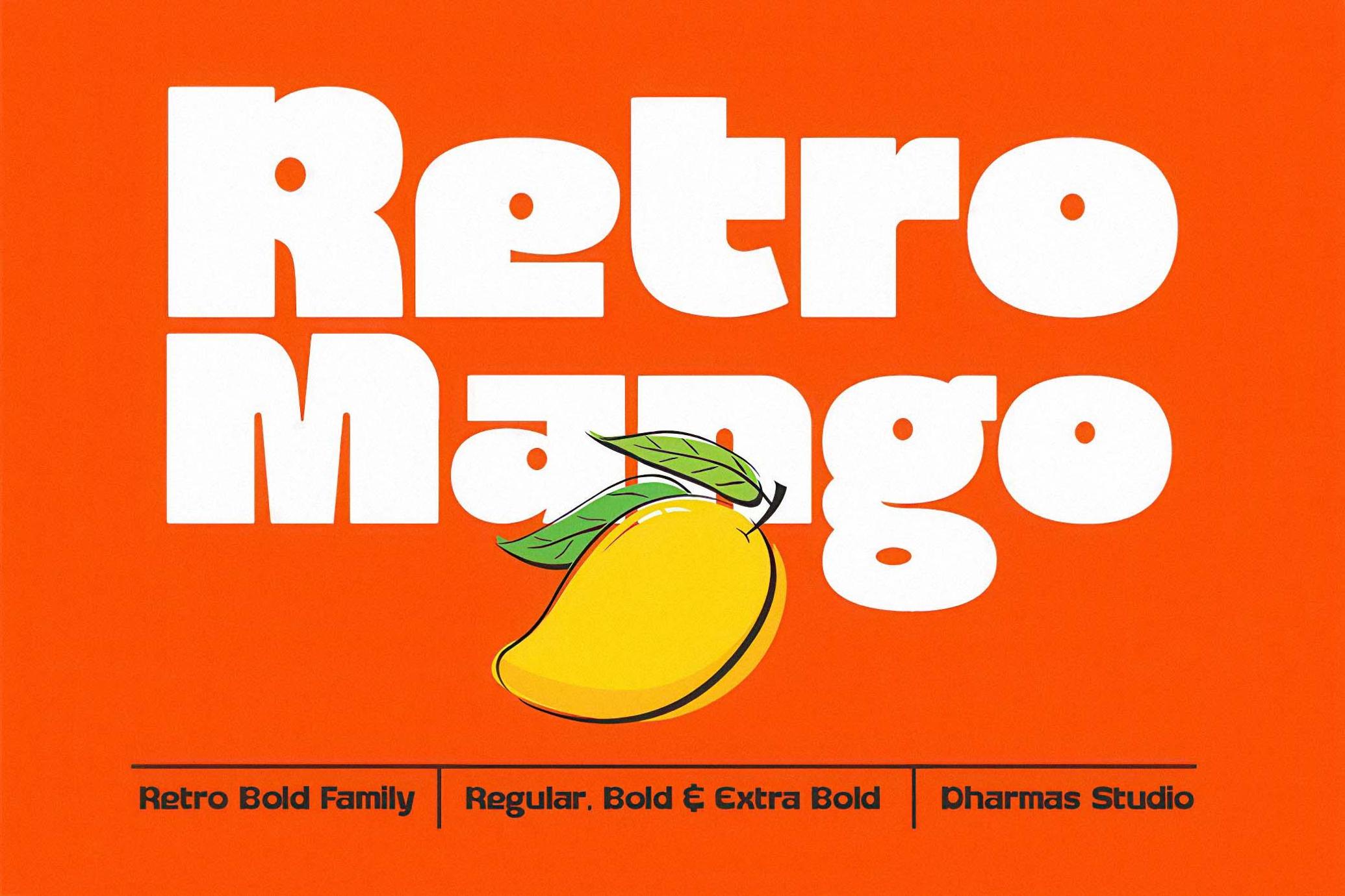Retro Mango - Retro Bold Family
