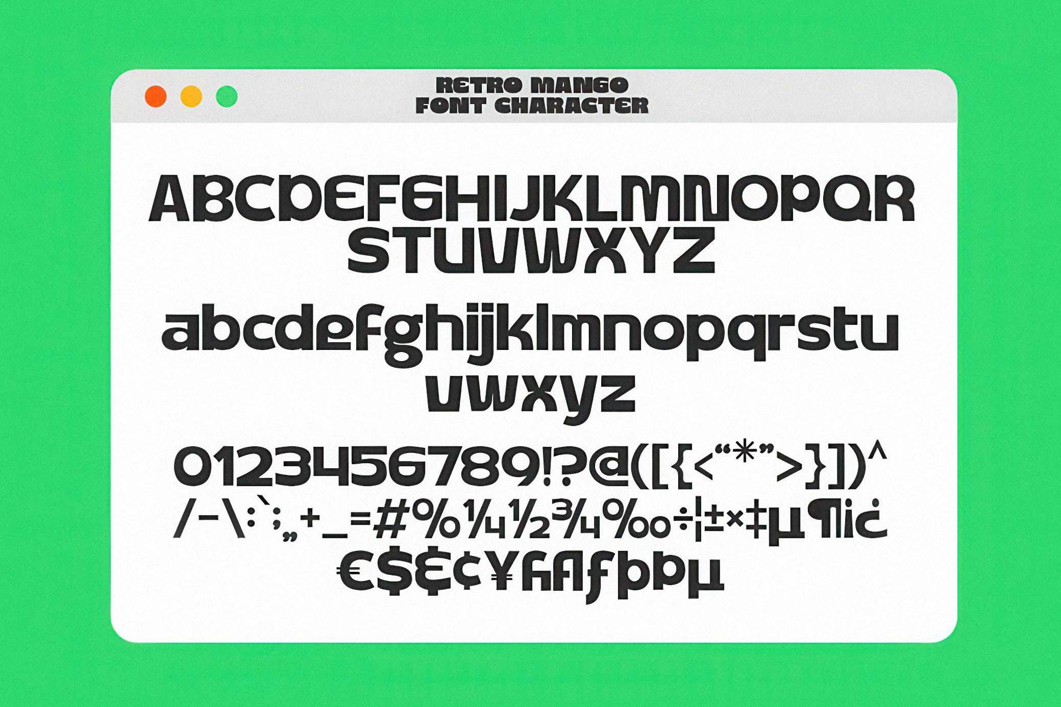 Retro Mango - Retro Bold Family