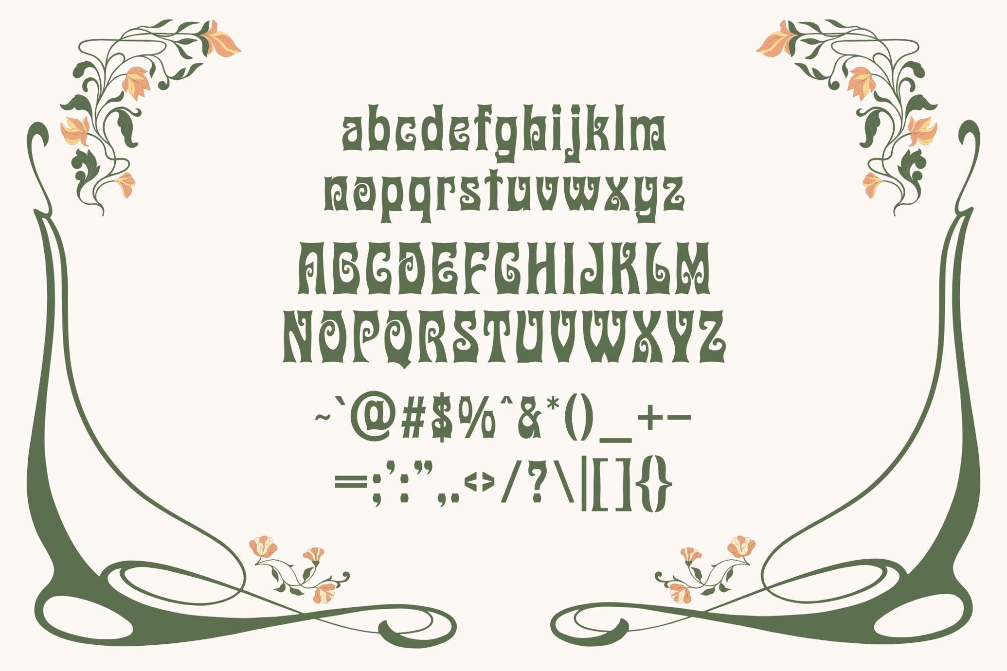 Fleur Royale - Art Nouveau Typeface