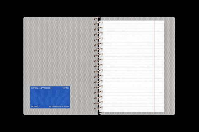 Spiral Notebook & Business Card Mockup
