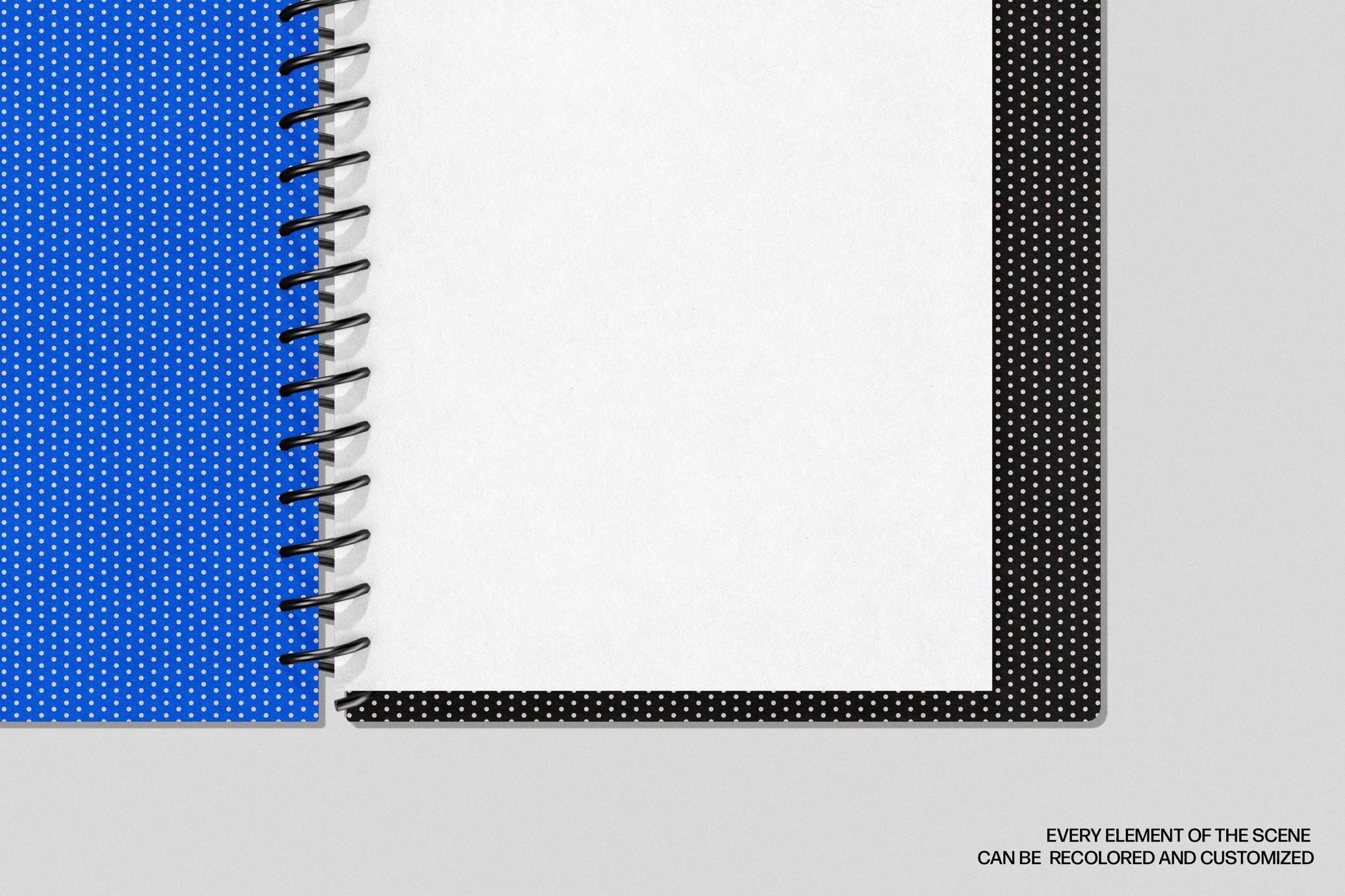 Spiral Notebook & Business Card Mockup