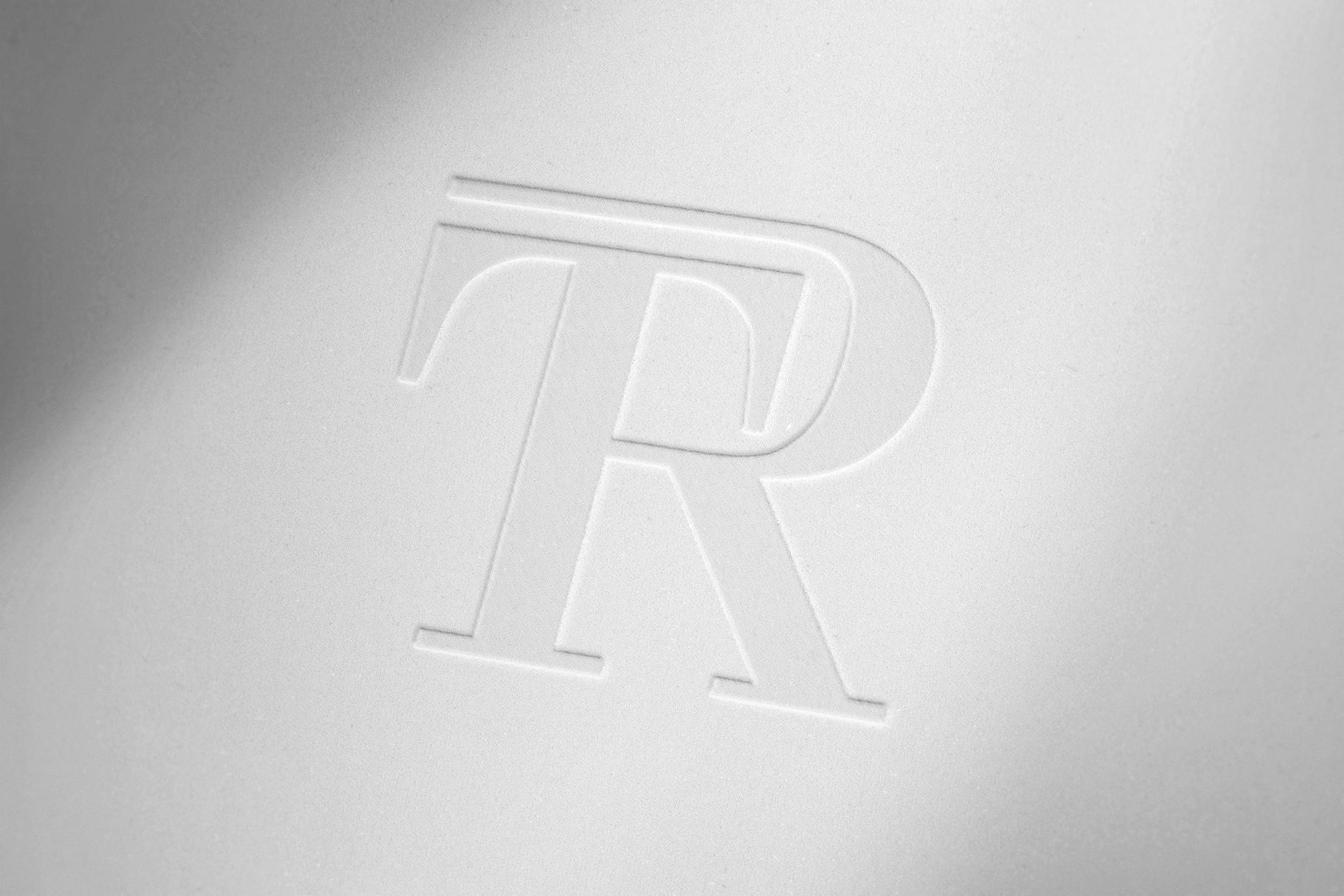 White Letterpress Paper Mockup