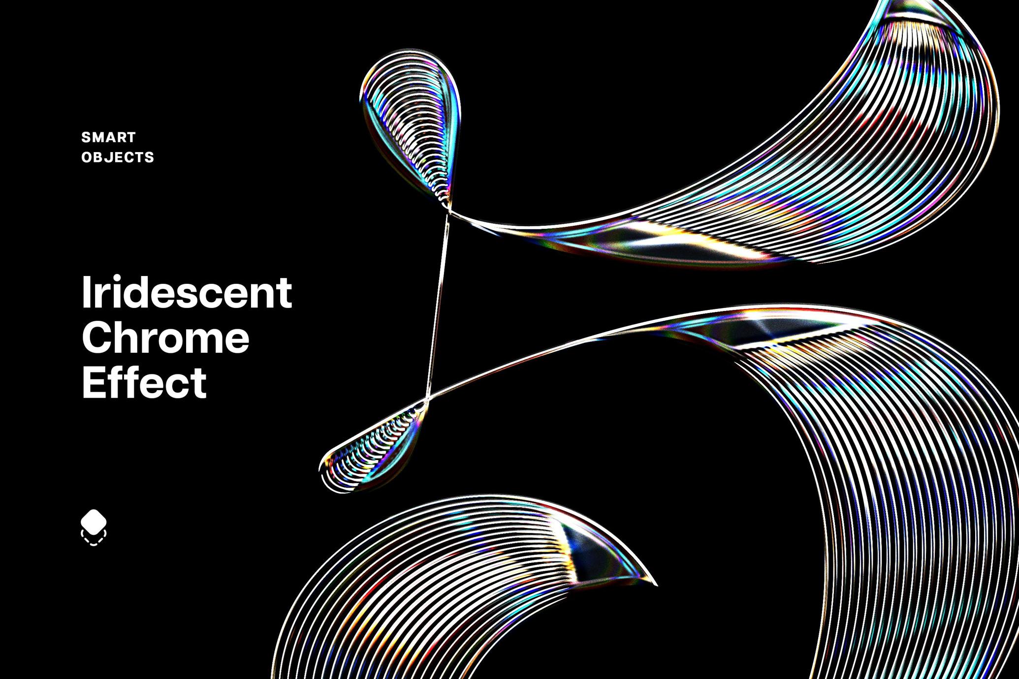 Iridescent Chrome Logo Effect
