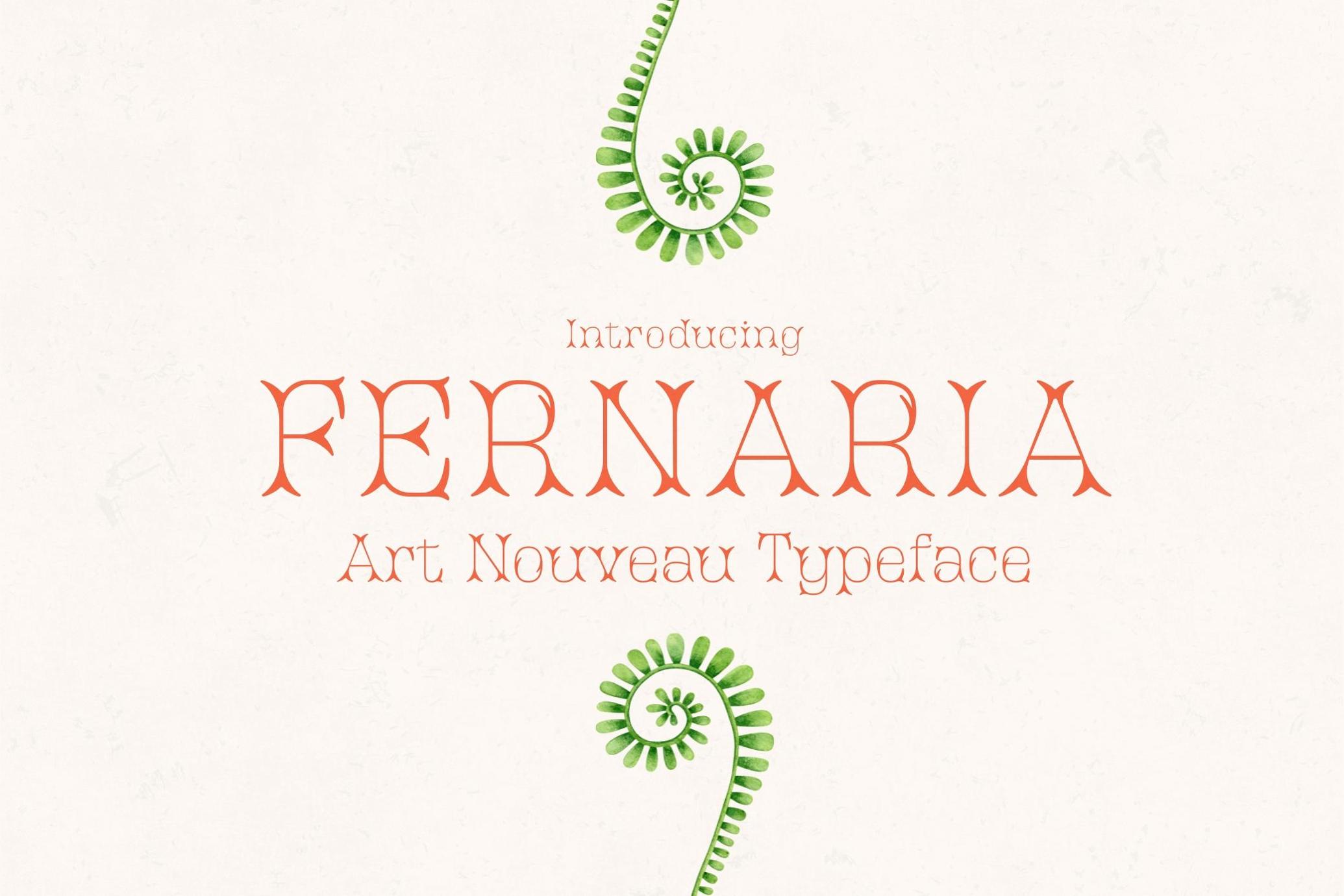 Fernaria - Elegant Art Nouveau Typeface