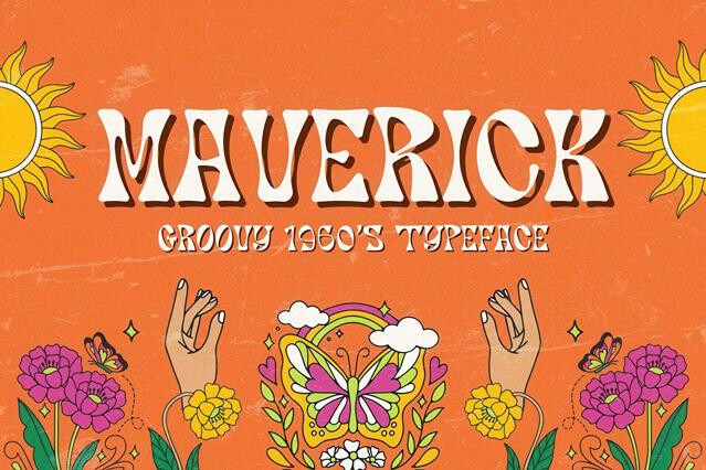Maverick - Groovy 1960's Typeface
