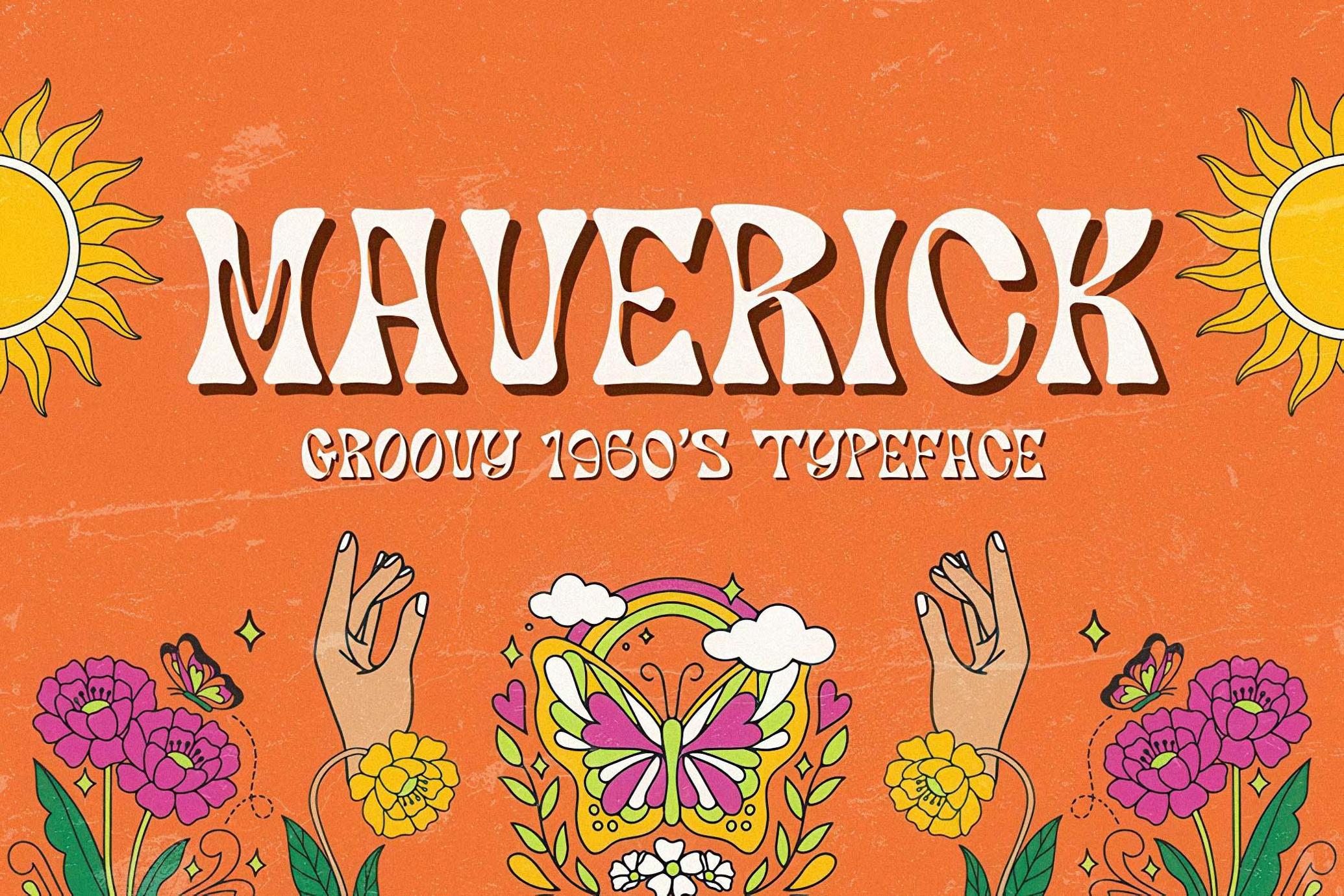 Maverick - Groovy 1960's Typeface