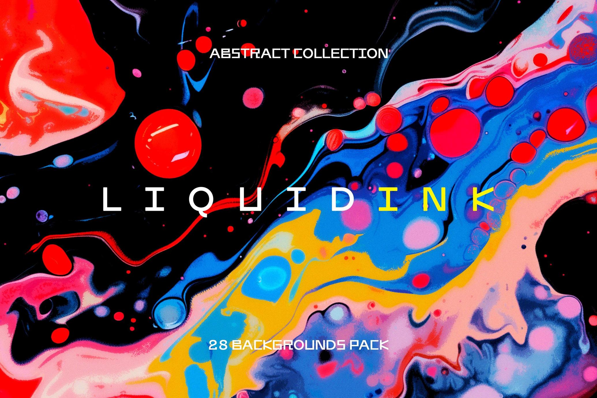 Abstract Liquid Ink Backgrounds