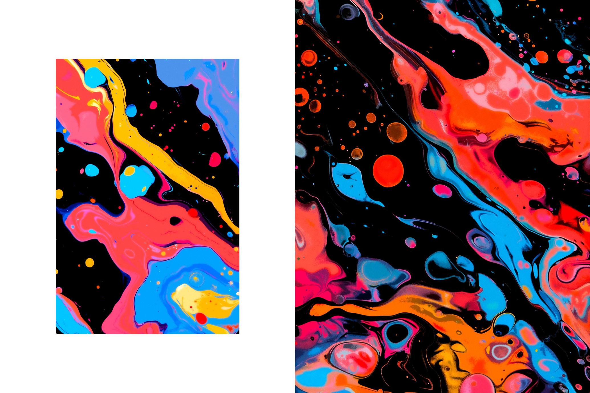 Abstract Liquid Ink Backgrounds