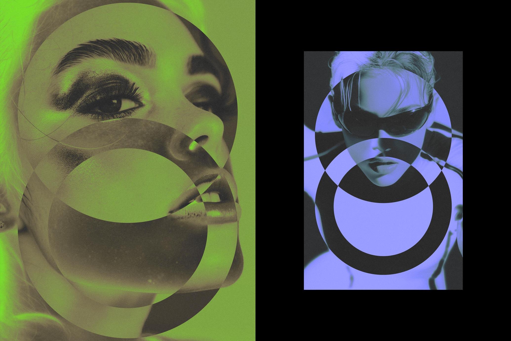Duotone Circles Photo Effect