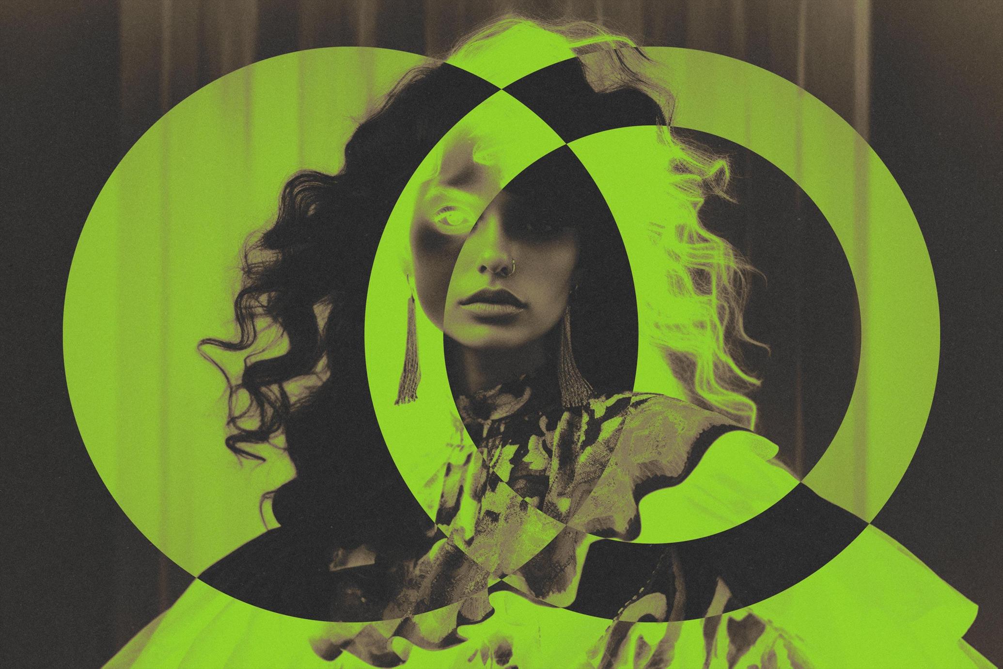 Duotone Circles Photo Effect