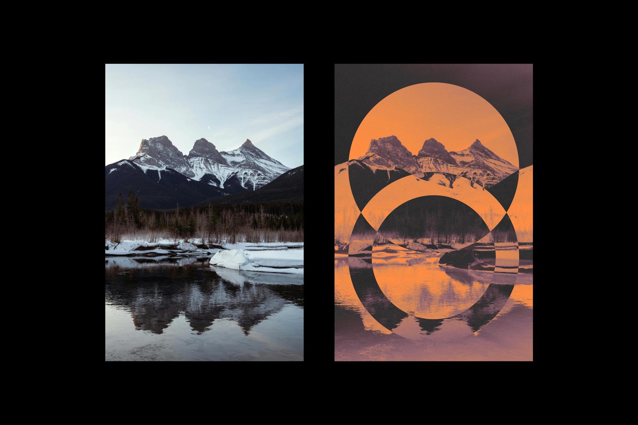 Duotone Circles Photo Effect