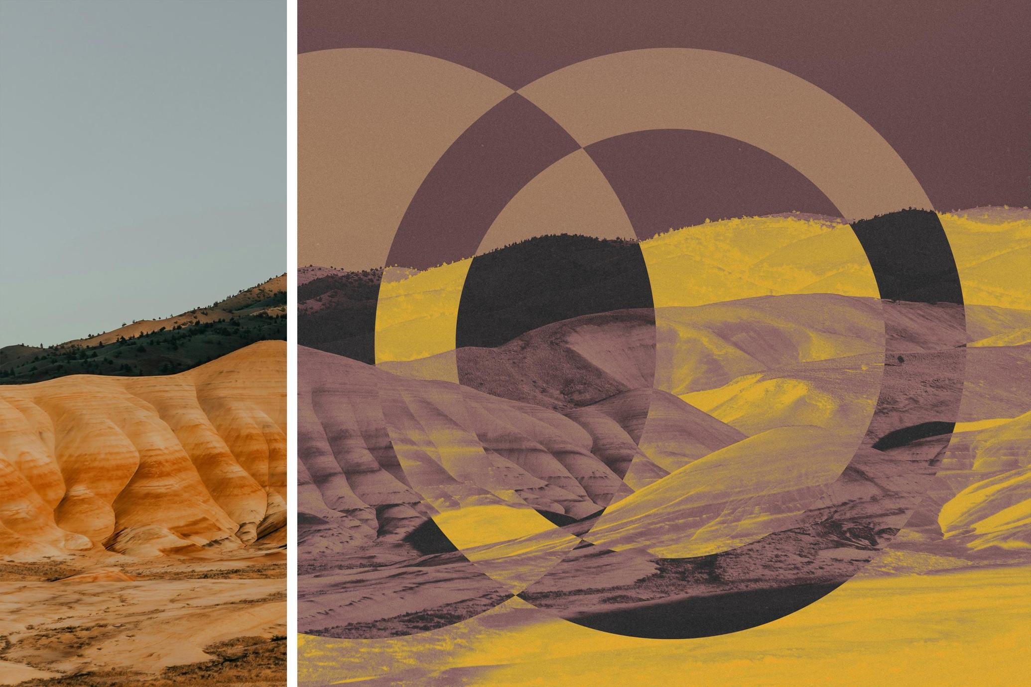 Duotone Circles Photo Effect