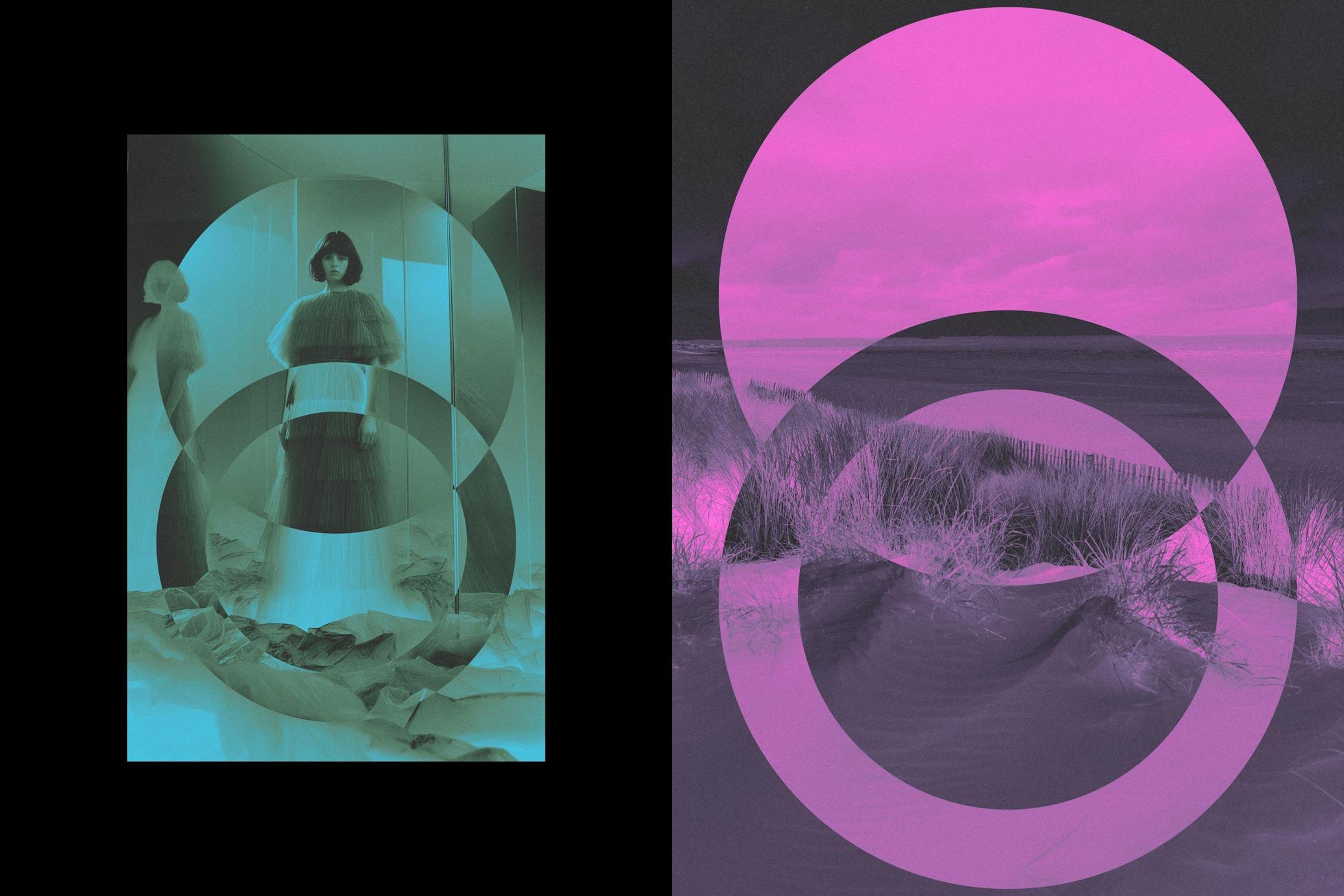 Duotone Circles Photo Effect