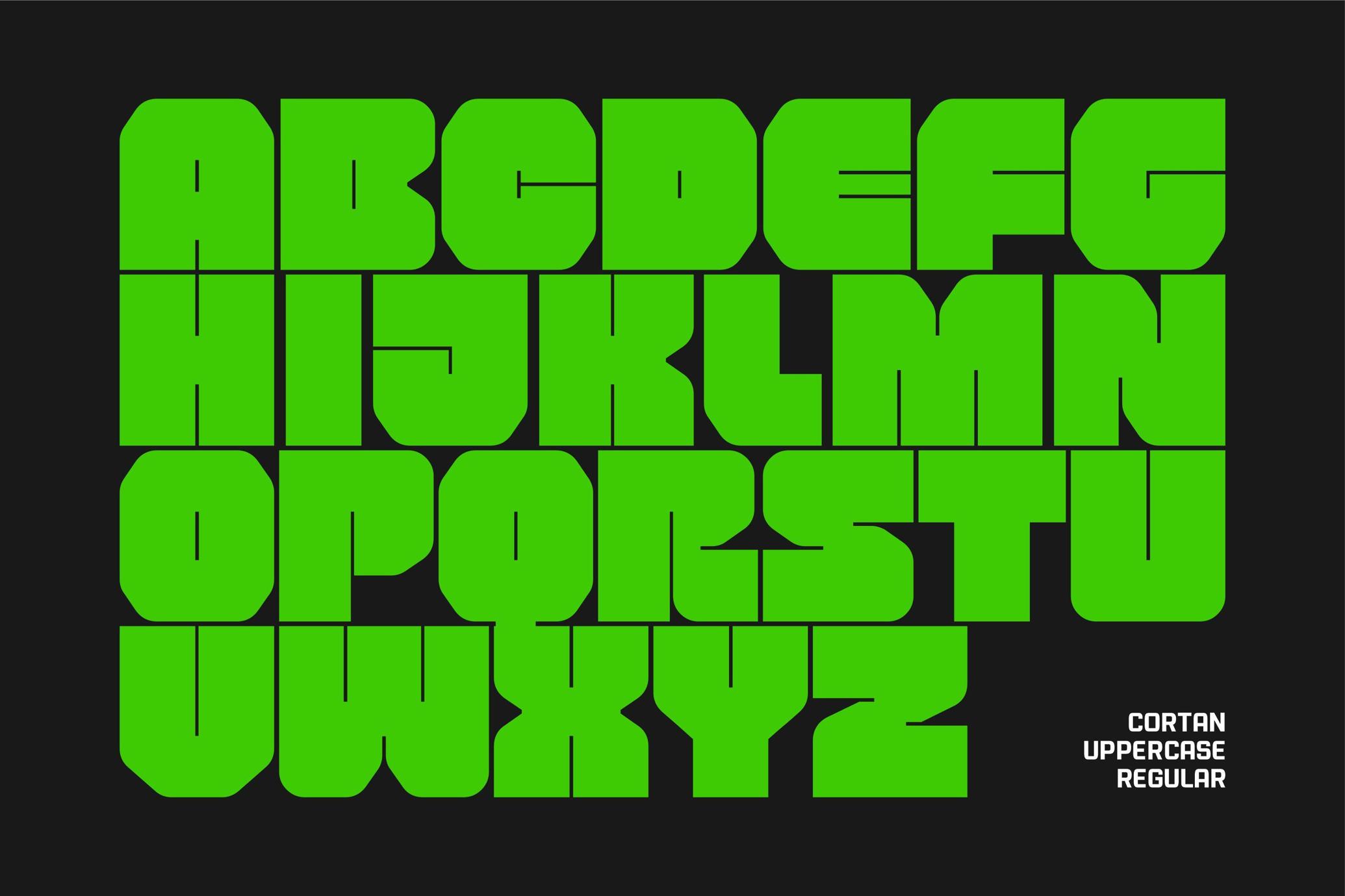 Cortan Futuristic Bold Typeface