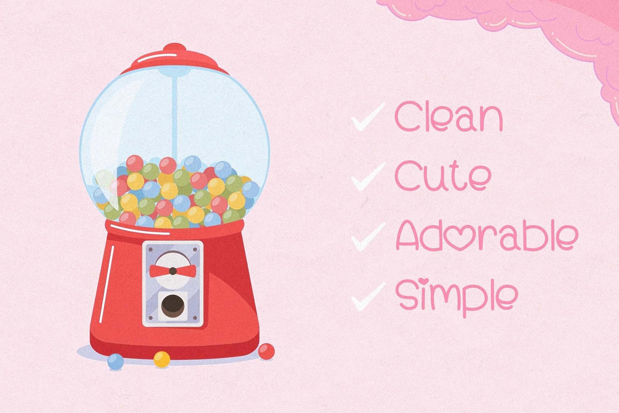 Bubblegum Bliss - Cute Handwritten Font