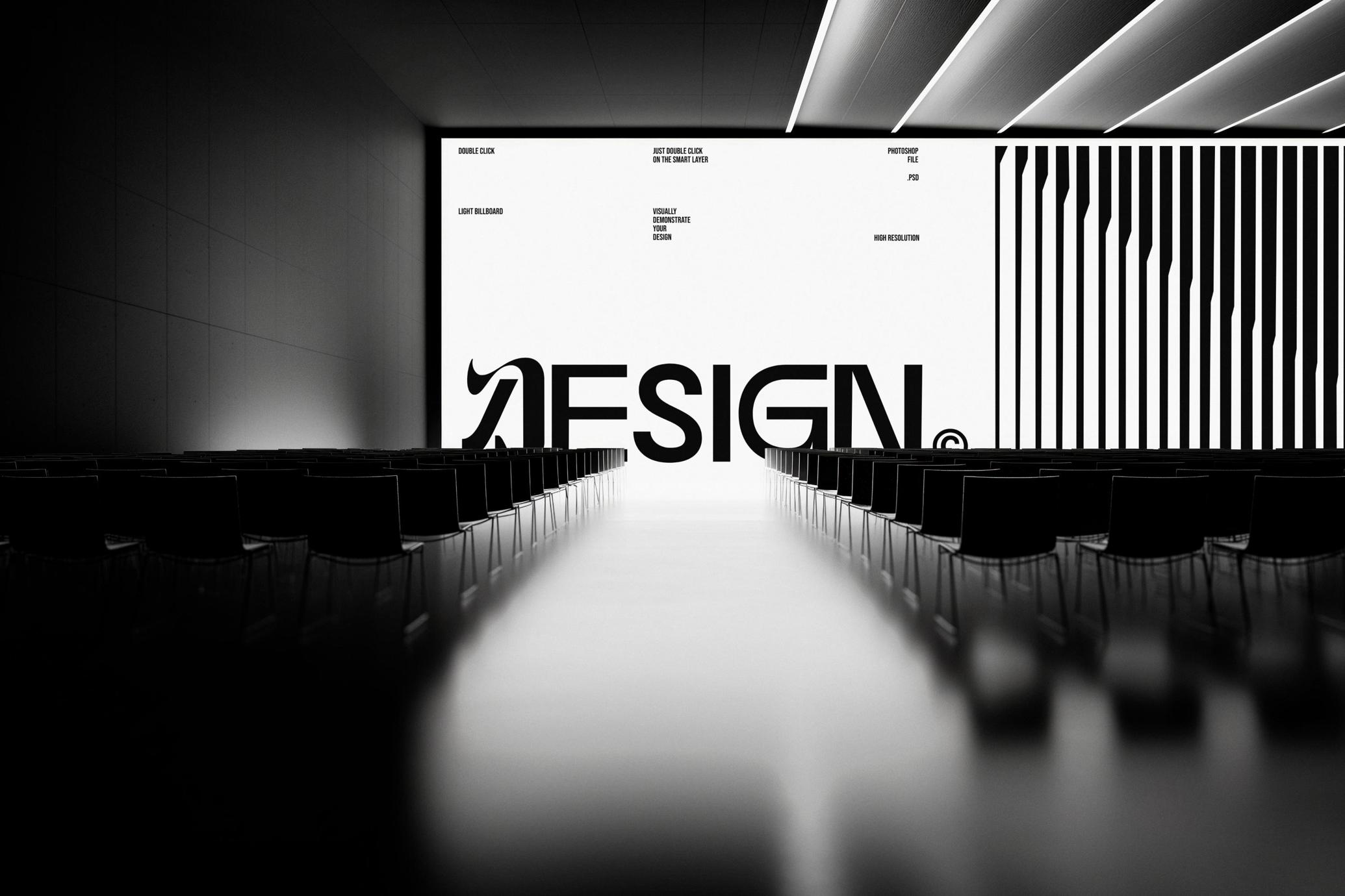 Conference Hall Digital Screen Mockup