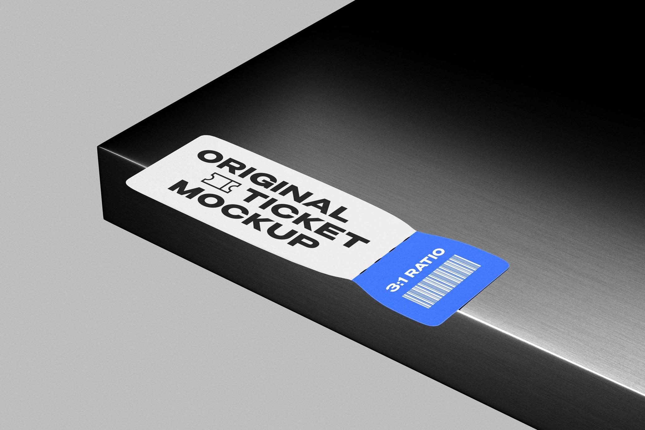 Minimalist 3:1 Ticket Mockup
