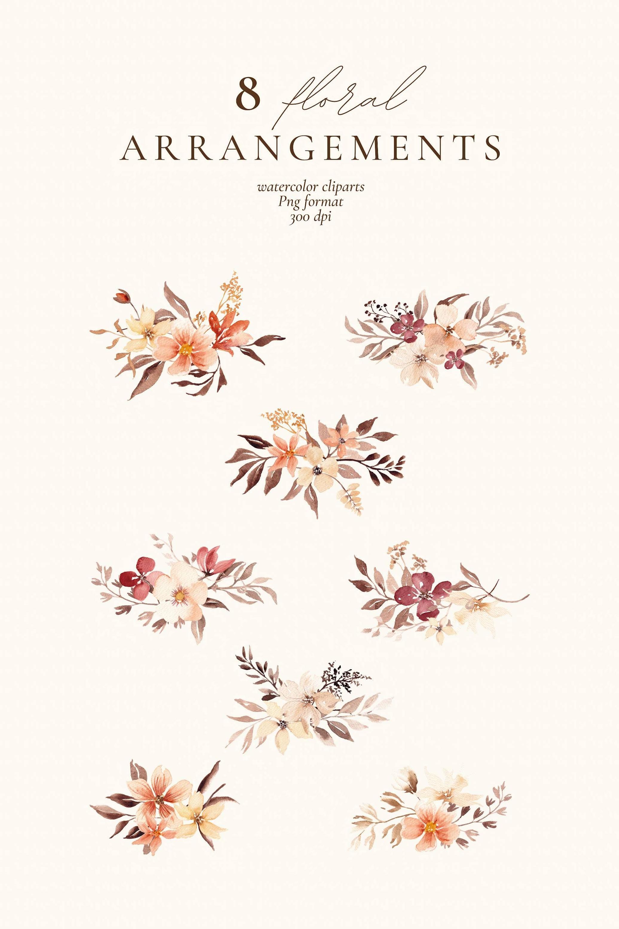 Autumn Watercolor Wildflowers
