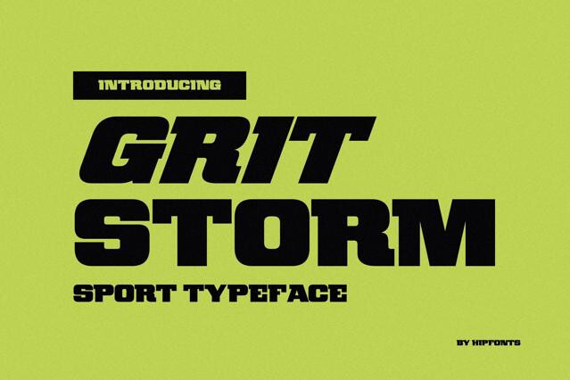 Gritstorm - Sport Typeface