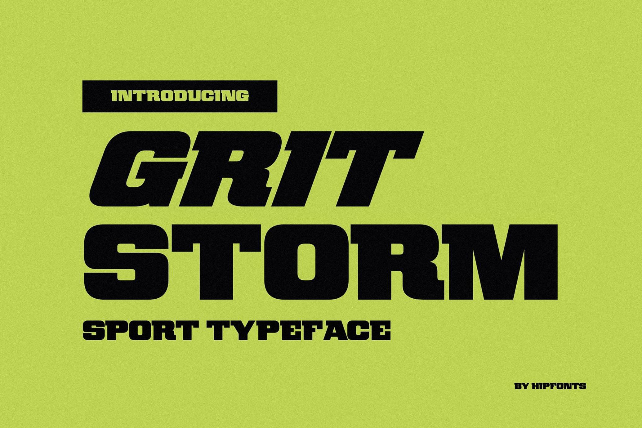 Gritstorm - Sport Typeface