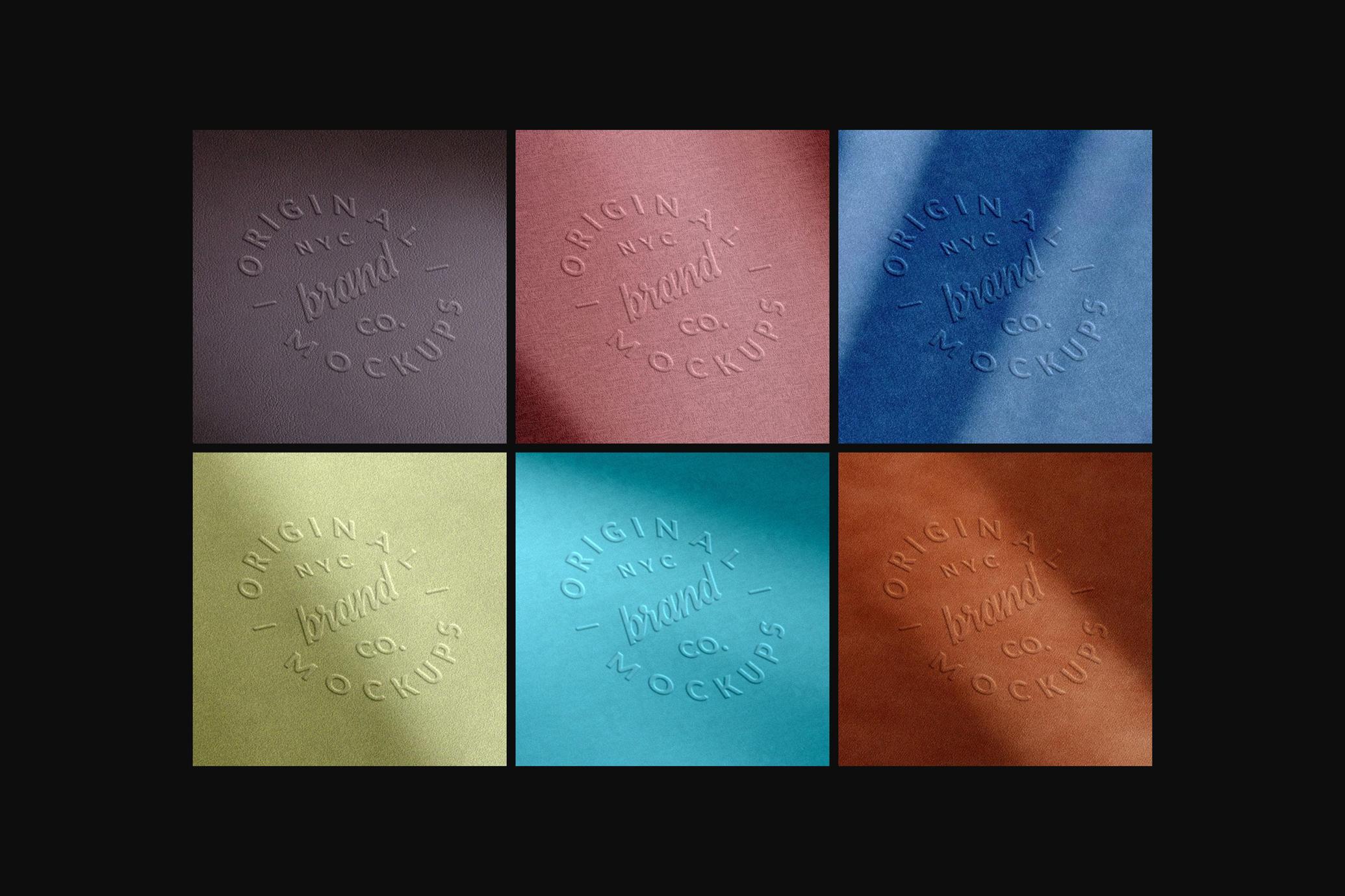 Embossed Fabric Logo Mockups