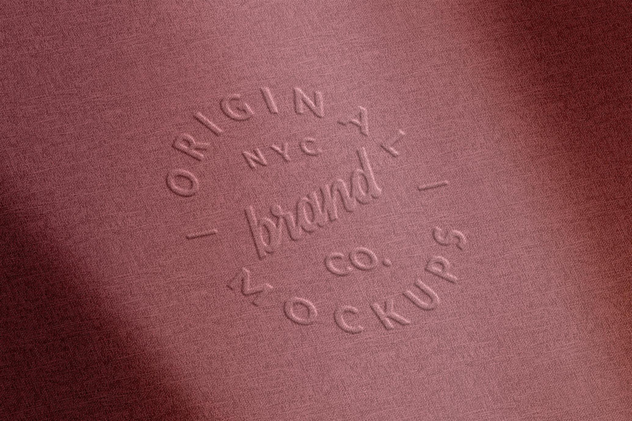 Embossed Fabric Logo Mockups