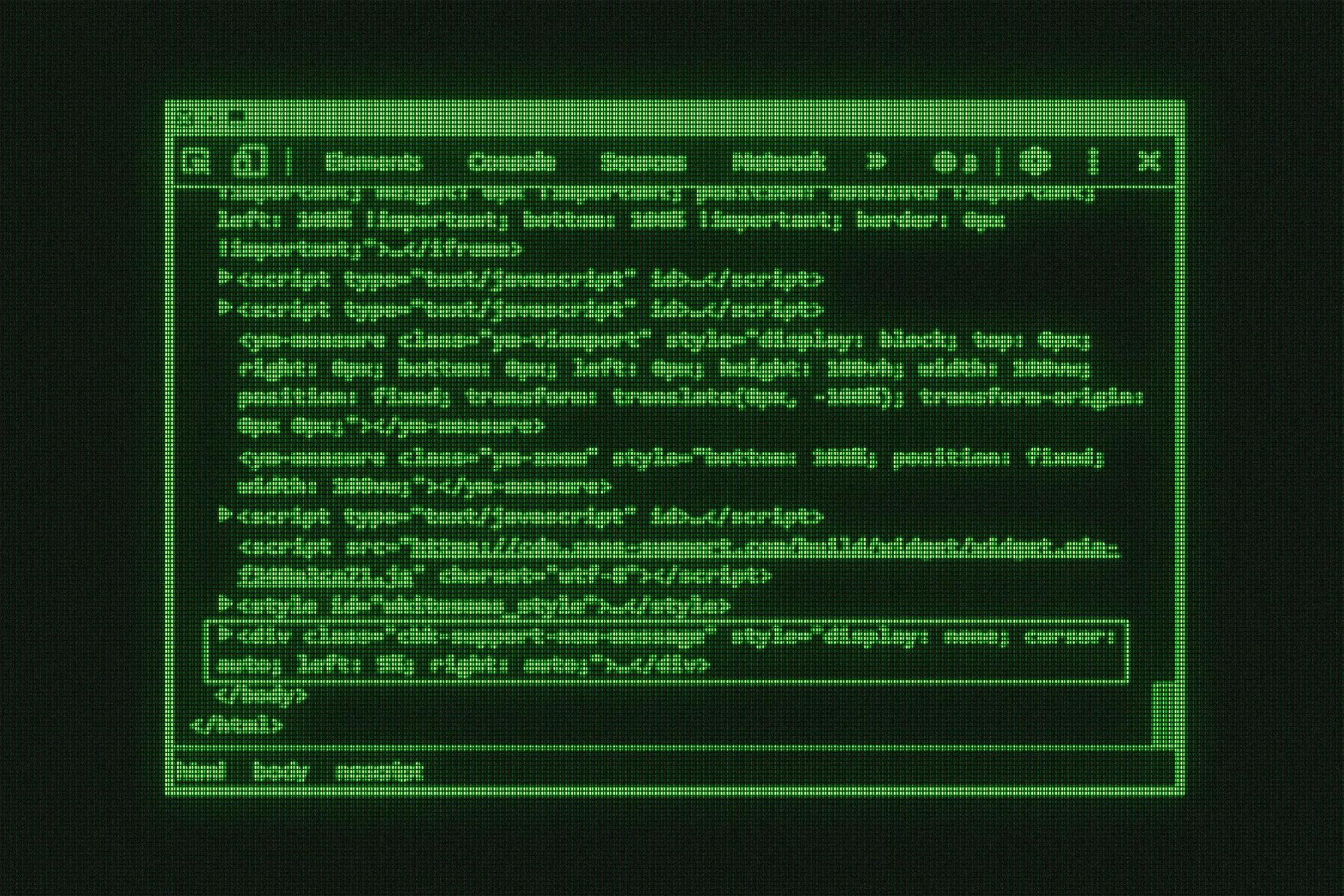 CRT Screen Text Effect