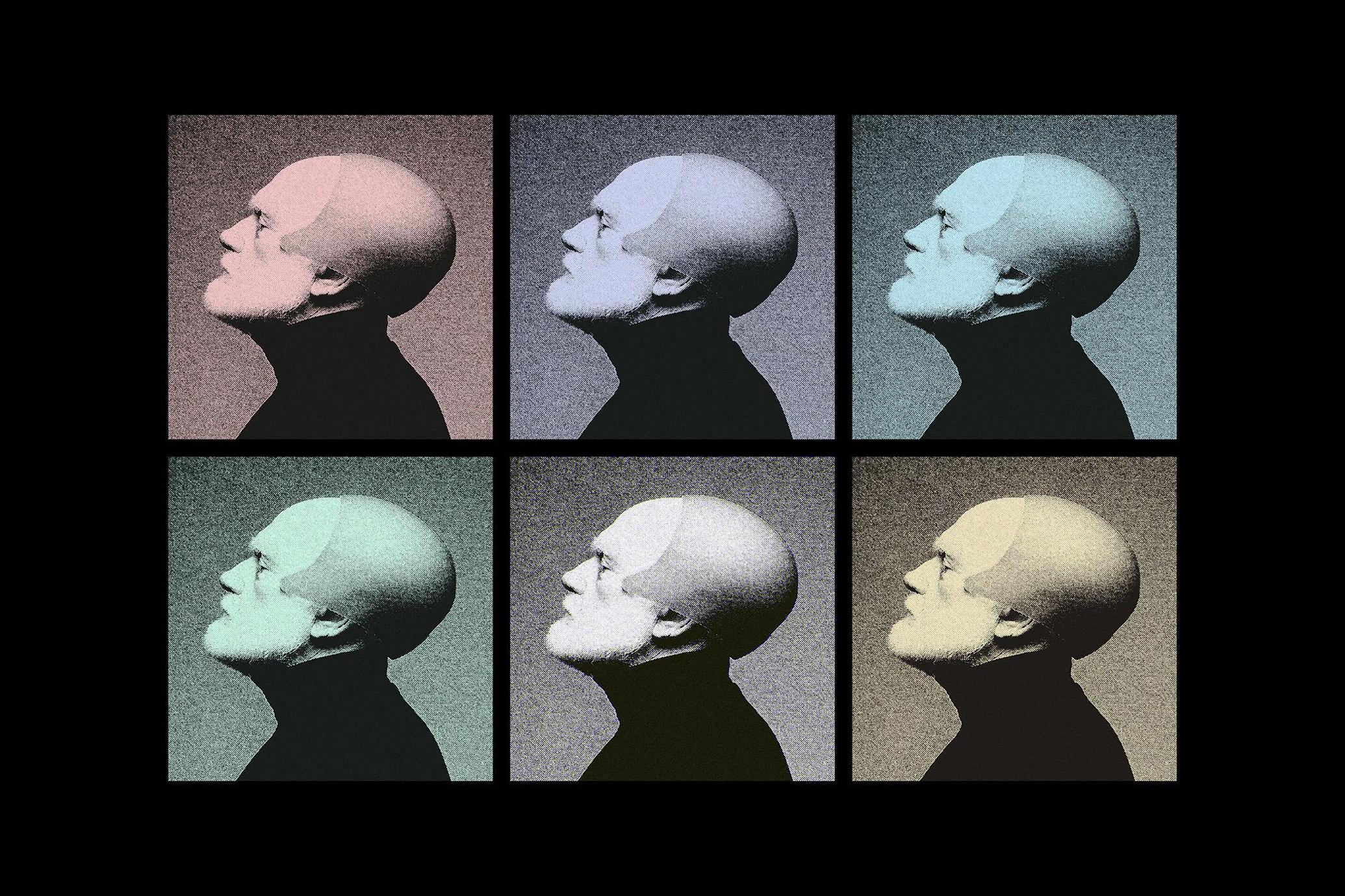 Vertical Grain Risograph Photo Effect