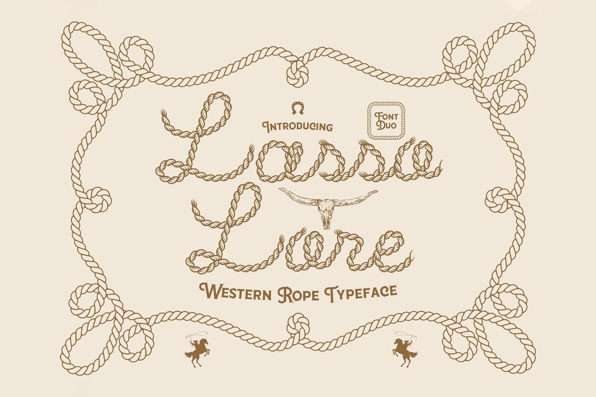 Lasso Lore - Western Rope Font Duo
