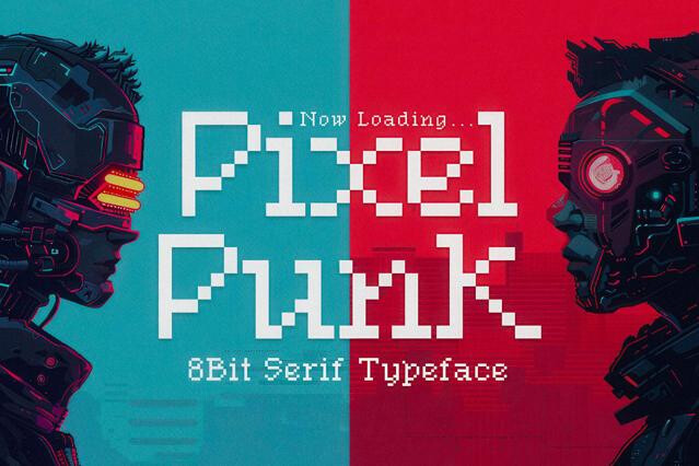 Pixel Punk - 8-Bit Serif Typeface