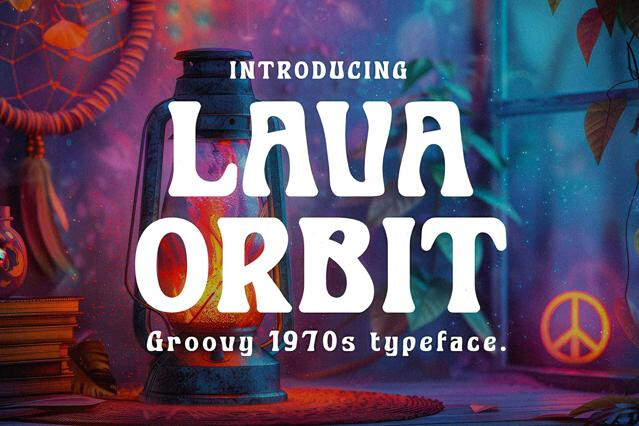Lava Orbit - Surreal 1970s Typeface