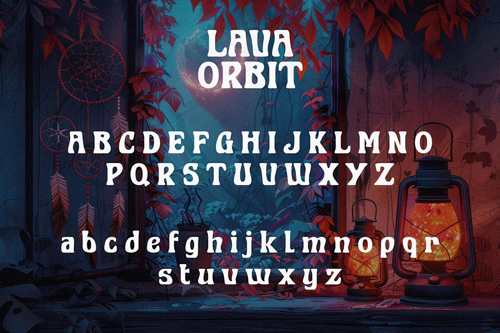 Lava Orbit - Surreal 1970s Typeface