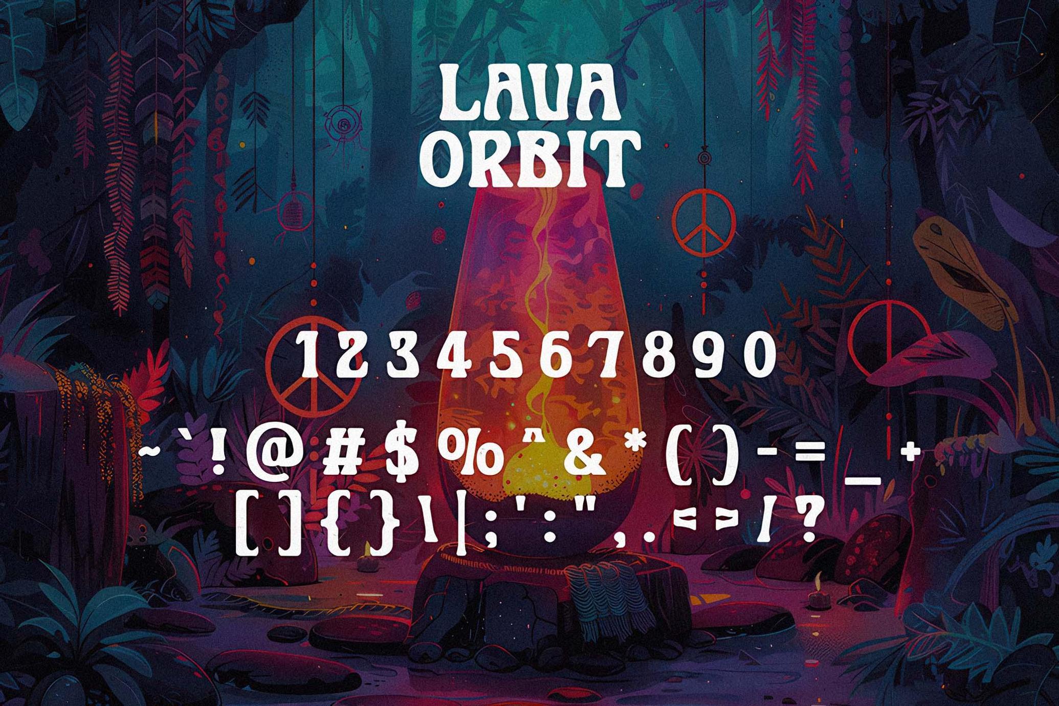 Lava Orbit - Surreal 1970s Typeface