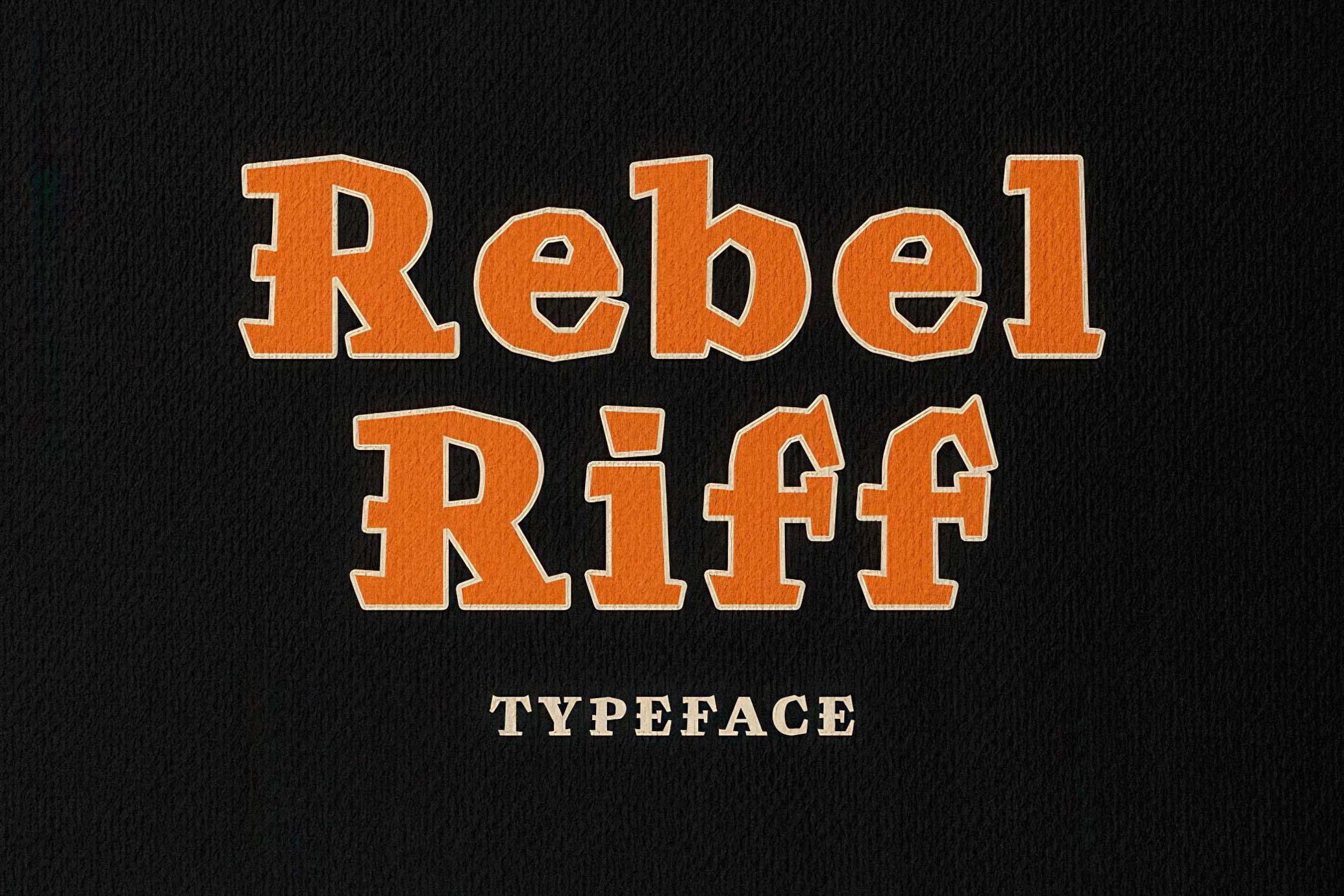 Rebel Riff - Edgy Typeface