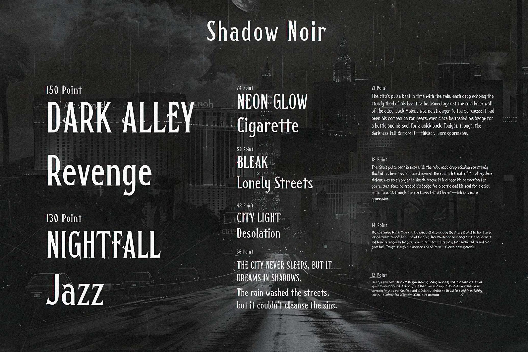 Shadow Noir Typeface