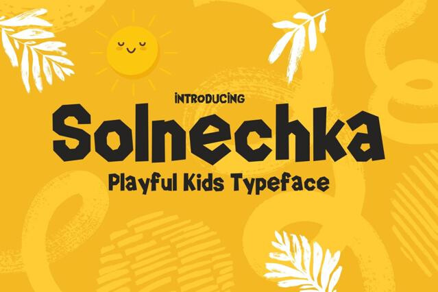 Solnechka – A Playful & Quirky Typeface for Kids