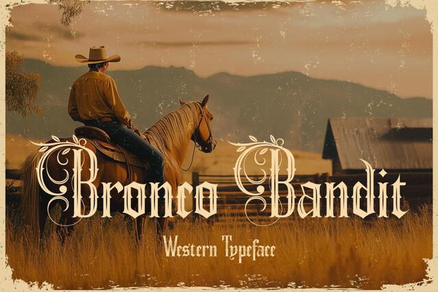 Bronco Bandit - Wild West Typeface