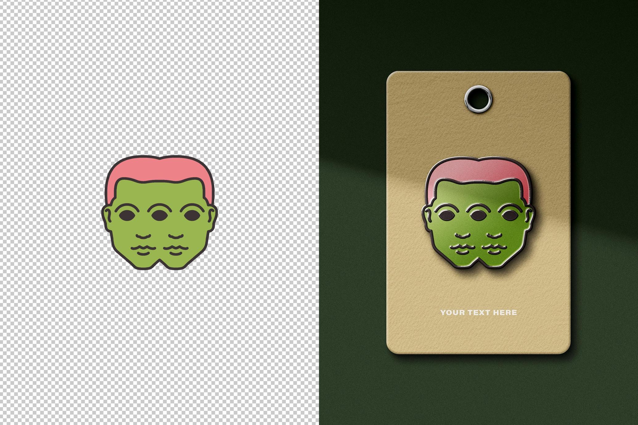 Enamel Pin Logo Mockups