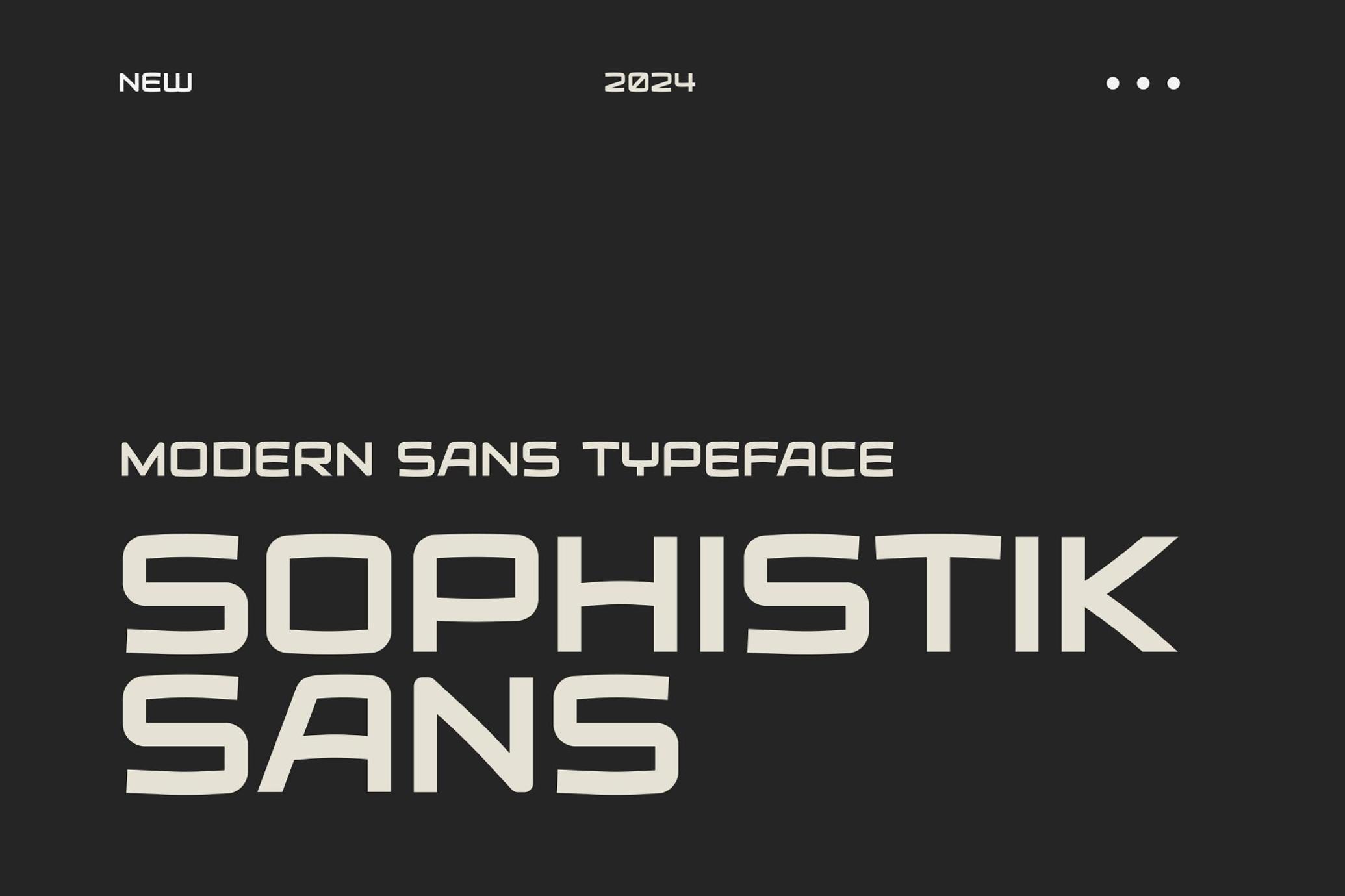 Sophistik Sans - Modern Sans Typeface