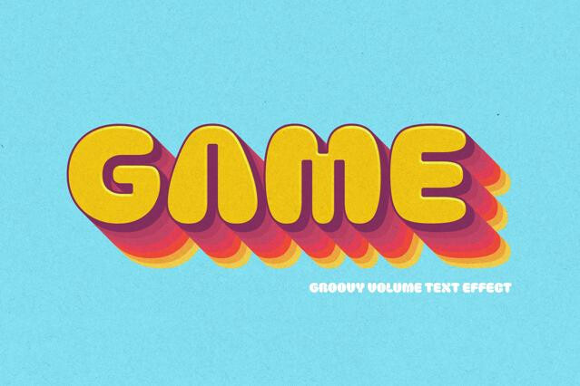Volume Game Text Effect