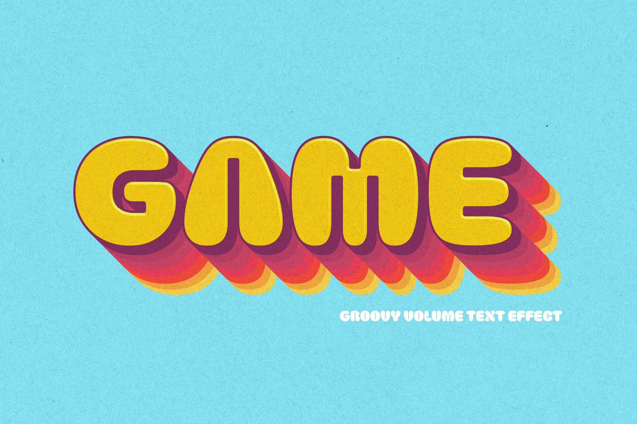Volume Game Text Effect