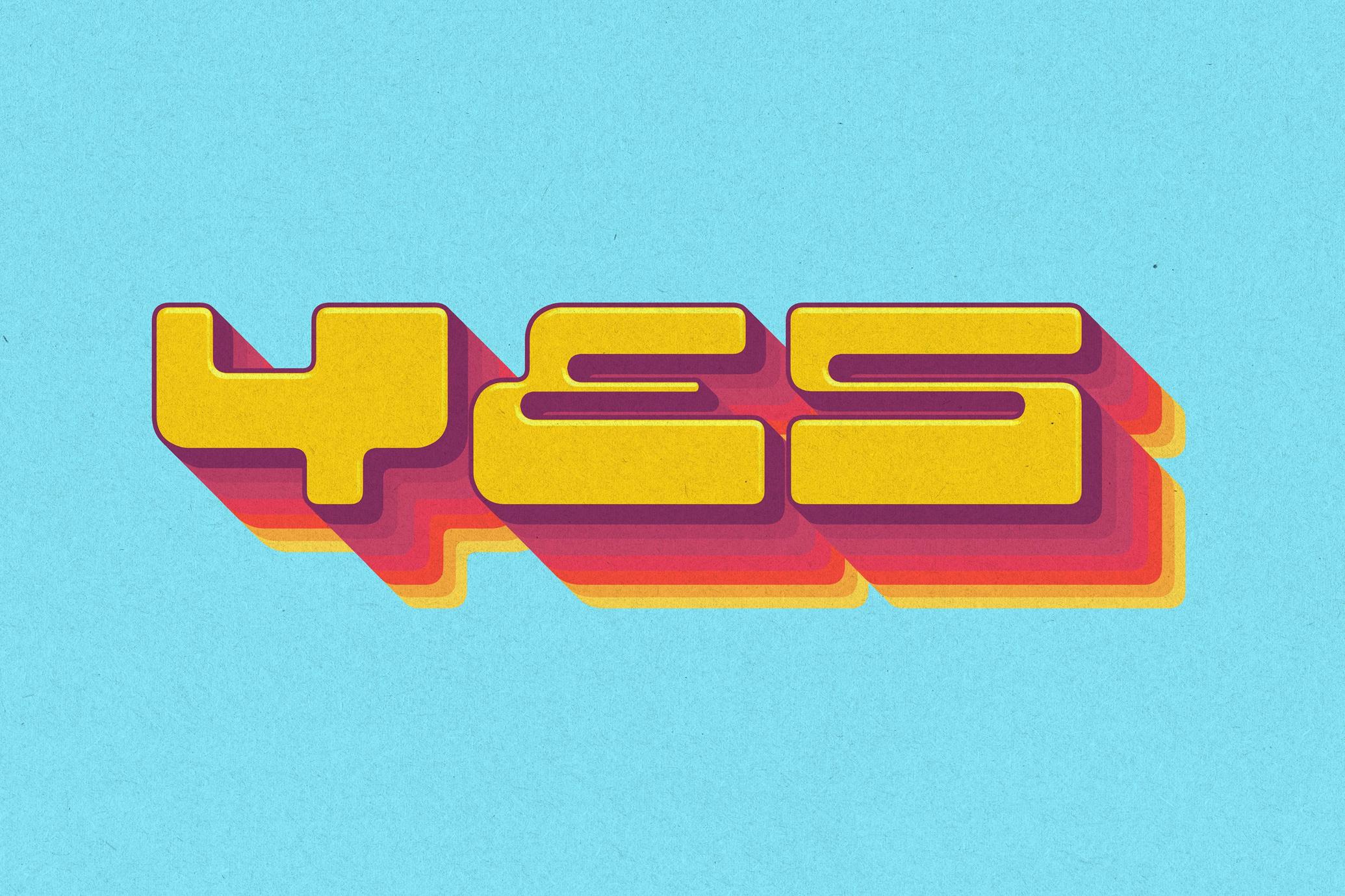 Volume Game Text Effect