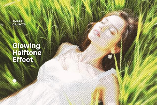 Glowing Halftone Photo Effect