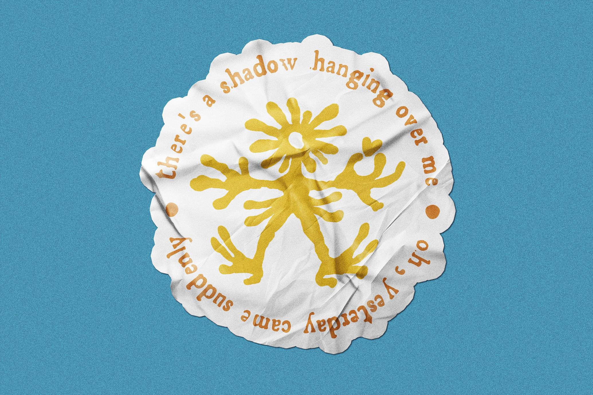 Wrinkled Sticker Mockup