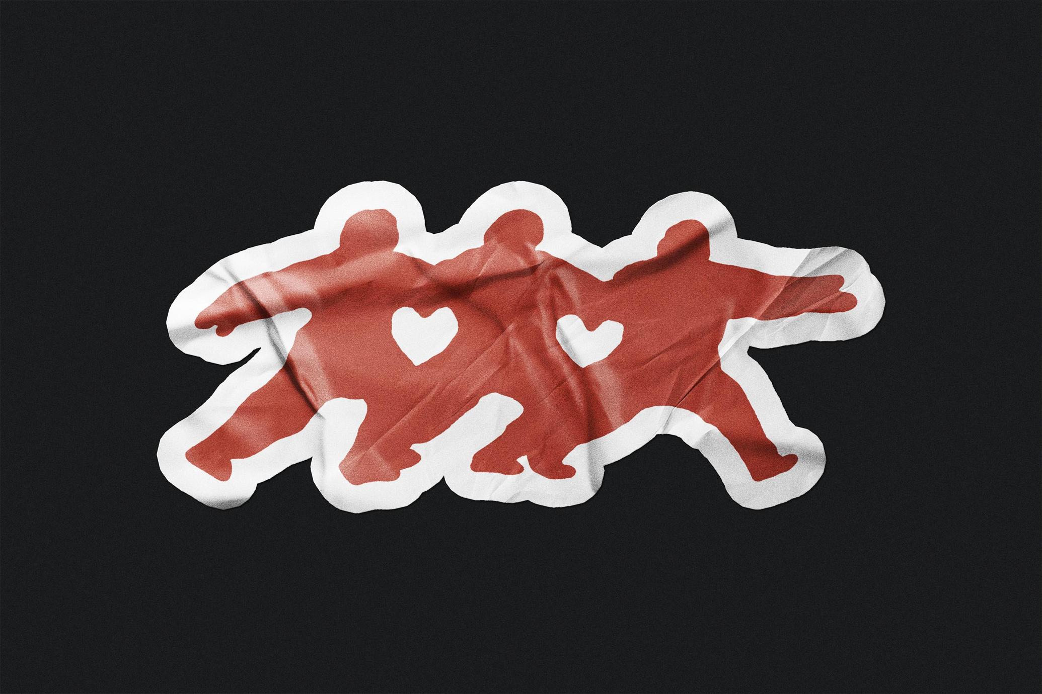 Wrinkled Sticker Mockup