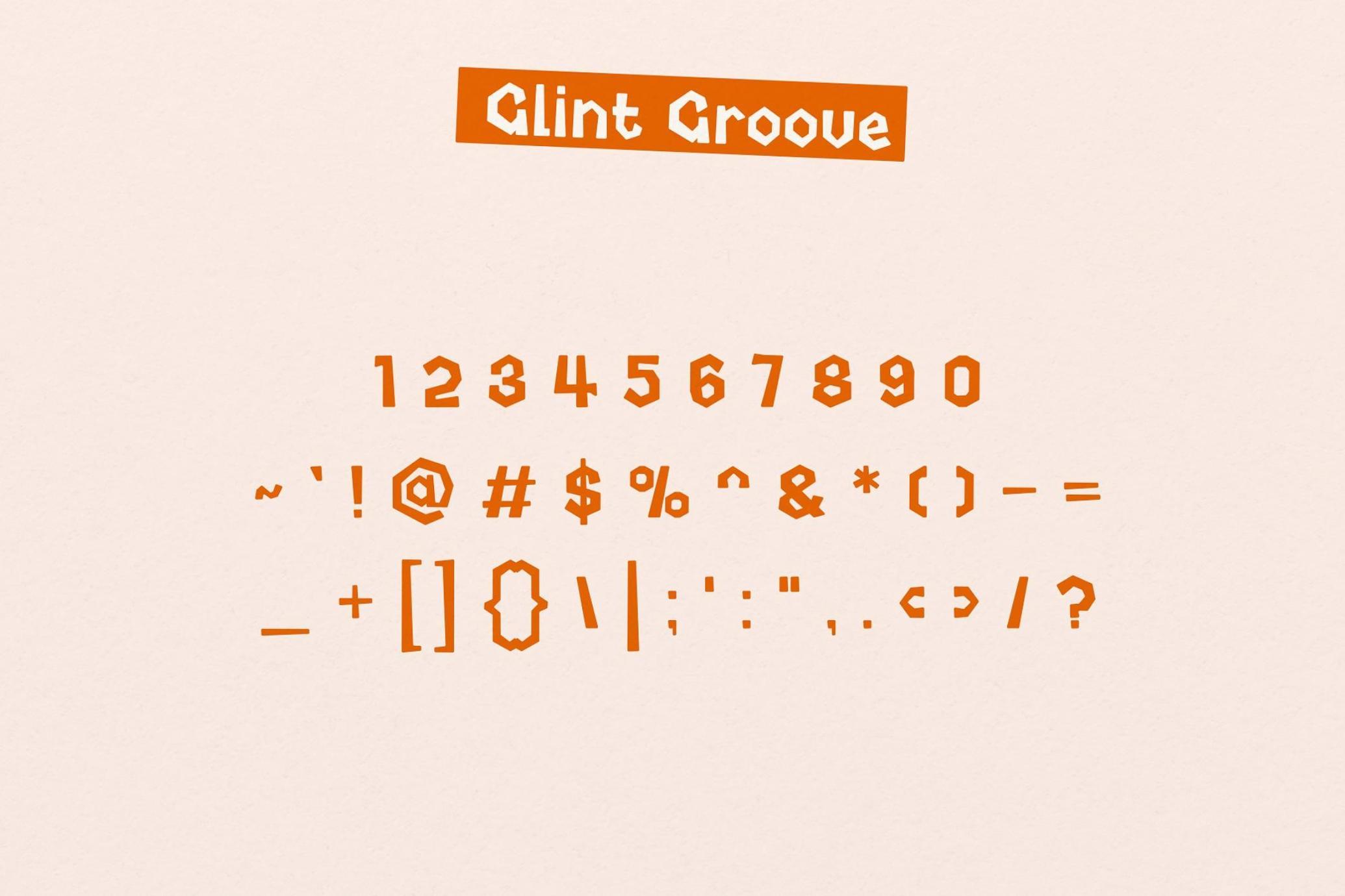 Glint Groove - Construction Typeface